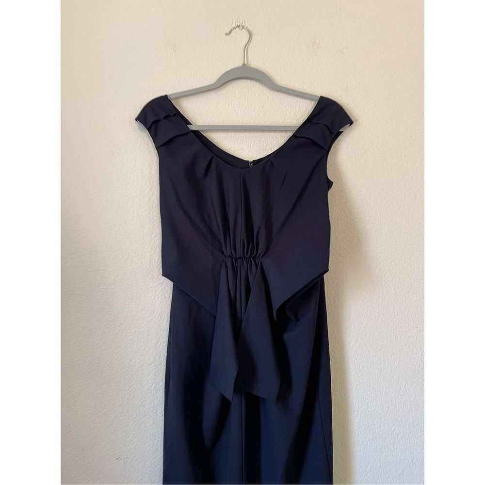 Magaschoni black ruffle front mini dress‎ size 0 - Picture 2 of 6